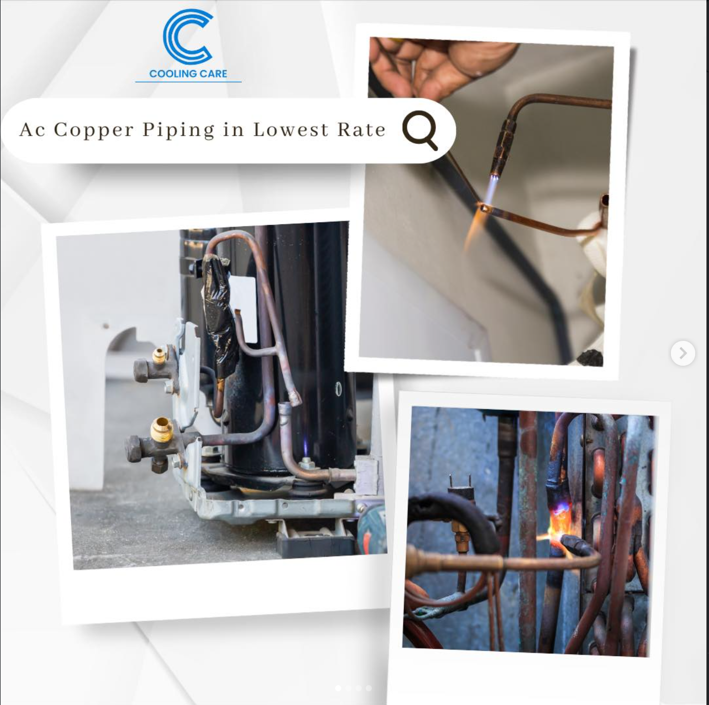 Cooling Care — AC copper piping work, brazed joints